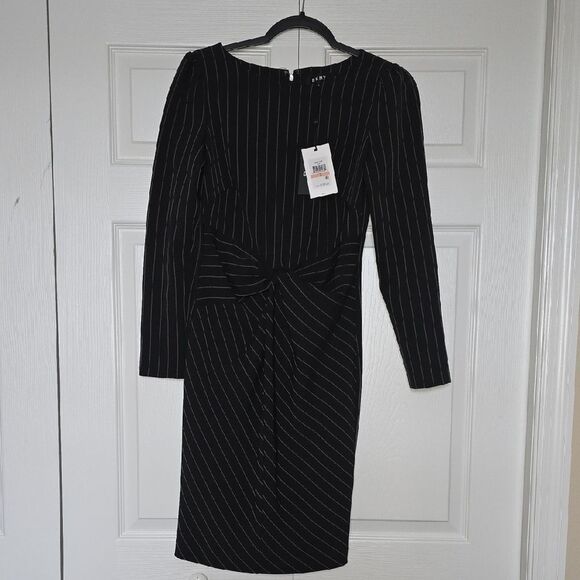 Dkny Dresses & Skirts - DKNY legant Black Striped Dress NEW